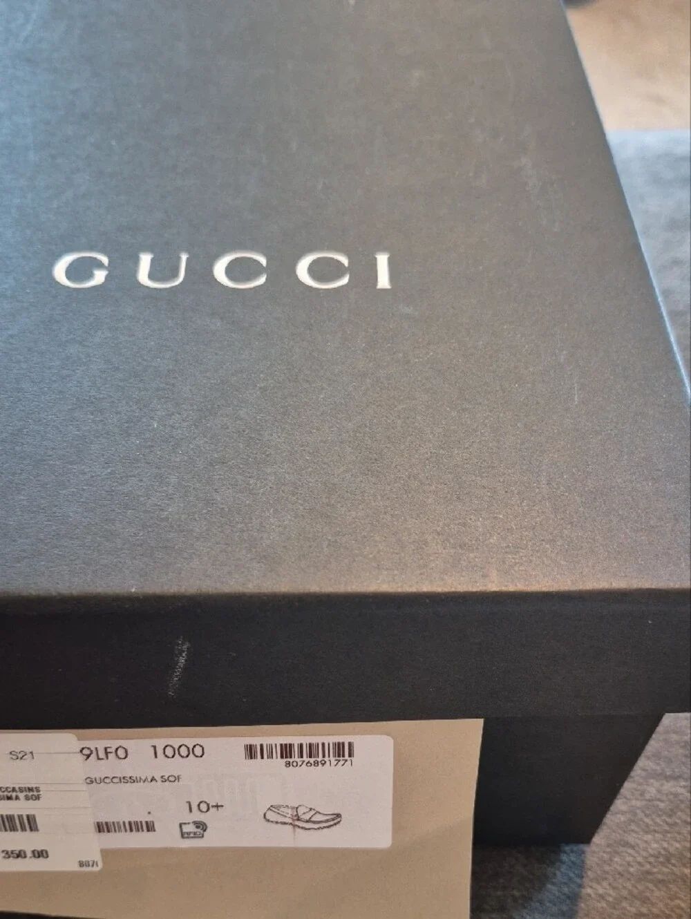 Gucci Black Embossed GG Leather Penny Loafers GUCCISSIMA